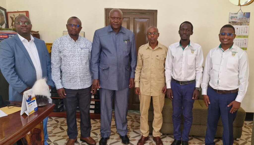 Vice Chancellor of LIU, Dr. Henry Buregea, and his delegation with His Royal Highness Jude Mike Mudoma III, the Umukuka (King) of the Bugisu Kingdom in Mbale