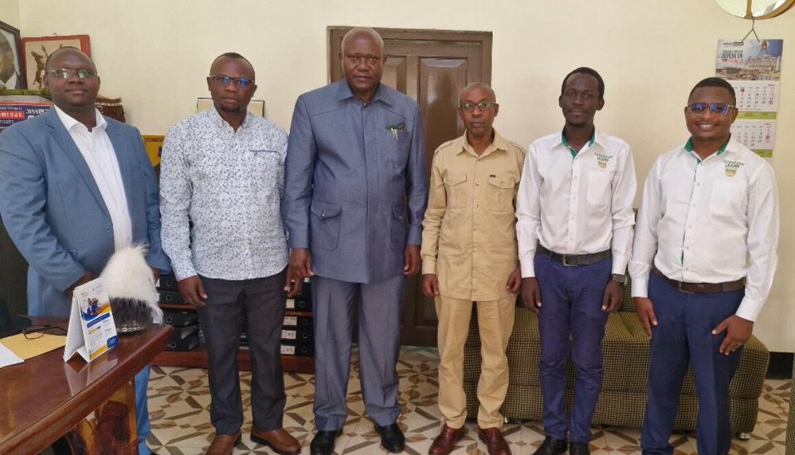 Vice Chancellor of LIU, Dr. Henry Buregea, and his delegation with His Royal Highness Jude Mike Mudoma III, the Umukuka (King) of the Bugisu Kingdom in Mbale