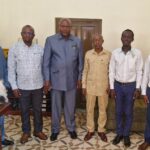 Vice Chancellor of LIU, Dr. Henry Buregea, and his delegation with His Royal Highness Jude Mike Mudoma III, the Umukuka (King) of the Bugisu Kingdom in Mbale